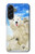 S3794 Ours polaire arctique amoureux de la peinture de phoque Etui Coque Housse pour Samsung Galaxy A56