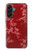 S3817 Motif de fleurs de cerisier floral rouge Etui Coque Housse pour Samsung Galaxy A56
