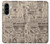 S3819 Papier Vintage rétro Etui Coque Housse pour Samsung Galaxy A56