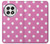 S2358 Rose à pois Etui Coque Housse pour OnePlus 13