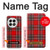 S2374 Motif Tartan Rouge Etui Coque Housse pour OnePlus 13