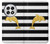 S2882 Noir et blanc rayé Dauphin d'or Etui Coque Housse pour OnePlus 13