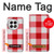 S3535 Rouge vichy Etui Coque Housse pour OnePlus 13