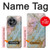 S3717 Imprimé graphique en marbre bleu pastel or rose Etui Coque Housse pour OnePlus 13R