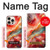 S4012 Veines dorées en marbre rouge Etui Coque Housse pour iPhone 16 pro