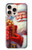 S4029 Coffret cadeau de Noël avec Père Noël souriant Etui Coque Housse pour iPhone 16 pro