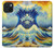 S4005 Peinture à l'huile Grandes vagues Etui Coque Housse pour iPhone 15