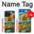 S4019 Tournesol style Van Gogh Etui Coque Housse pour iPhone 15 Pro Max