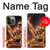 S3984 Squelette de feu jouant de la guitare Etui Coque Housse pour iPhone 14 Pro