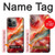 S4012 Veines dorées en marbre rouge Etui Coque Housse pour iPhone 14 Pro