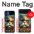 S3971 Chat peint en couleur Etui Coque Housse pour iPhone 12 mini