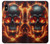 S3986 Crâne de feu Etui Coque Housse pour iPhone X, iPhone XS