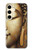 S4022 Visage de Bouddha vintage style doré Etui Coque Housse pour Samsung Galaxy S24