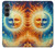 S3966 Soleil artistique et lune Etui Coque Housse pour Samsung Galaxy S23 FE