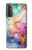 S4001 Lilas abstrait multicolore, émeraude Etui Coque Housse pour Samsung Galaxy S21 Plus 5G, Galaxy S21+ 5G