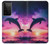 S3980 Dauphin, coucher de soleil, Voie lactée Etui Coque Housse pour Samsung Galaxy S21 Ultra 5G