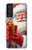 S4029 Coffret cadeau de Noël avec Père Noël souriant Etui Coque Housse pour Samsung Galaxy S21 FE 5G