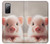 S3979 Bébé cochon mignon Etui Coque Housse pour Samsung Galaxy S20 FE
