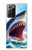 S4004 Peinture à l'huile Requin géant Etui Coque Housse pour Samsung Galaxy Note 20 Ultra, Ultra 5G
