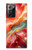 S4012 Veines dorées en marbre rouge Etui Coque Housse pour Samsung Galaxy Note 20 Ultra, Ultra 5G