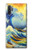 S4005 Peinture à l'huile Grandes vagues Etui Coque Housse pour Samsung Galaxy Note 10 Plus