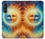 S3966 Soleil artistique et lune Etui Coque Housse pour Samsung Galaxy A05s