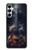 S3972 Graphique de guitare acoustique brûlée Etui Coque Housse pour Samsung Galaxy A05s