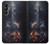 S3972 Graphique de guitare acoustique brûlée Etui Coque Housse pour Samsung Galaxy A05s
