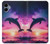 S3980 Dauphin, coucher de soleil, Voie lactée Etui Coque Housse pour Samsung Galaxy A06