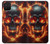 S3986 Crâne de feu Etui Coque Housse pour Samsung Galaxy A12