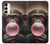 S3973 Chimpanzé soufflant du chewing-gum rose Etui Coque Housse pour Samsung Galaxy A14 5G