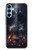 S3972 Graphique de guitare acoustique brûlée Etui Coque Housse pour Samsung Galaxy A15 5G