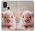 S3979 Bébé cochon mignon Etui Coque Housse pour Samsung Galaxy A21s