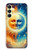 S3966 Soleil artistique et lune Etui Coque Housse pour Samsung Galaxy A25 5G