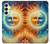 S3966 Soleil artistique et lune Etui Coque Housse pour Samsung Galaxy A25 5G