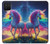 S3977 Licorne colorée Etui Coque Housse pour Samsung Galaxy A42 5G