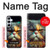 S3971 Chat peint en couleur Etui Coque Housse pour Samsung Galaxy A55 5G