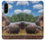 S4031 Bébé hippopotame Famille d'hippopotames Etui Coque Housse pour Samsung Galaxy A56