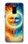 S3966 Soleil artistique et lune Etui Coque Housse pour Samsung Galaxy A8 (2018)