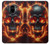 S3986 Crâne de feu Etui Coque Housse pour Samsung Galaxy A8 (2018)