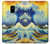 S4005 Peinture à l'huile Grandes vagues Etui Coque Housse pour Samsung Galaxy A8 (2018)