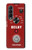 S4011 Graphique de guitare analogique rouge avec delay Etui Coque Housse pour Samsung Galaxy Z Fold 3 5G