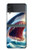 S4004 Peinture à l'huile Requin géant Etui Coque Housse pour Samsung Galaxy Z Flip 3 5G