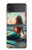 S4006 Peinture à l'huile Sirène Etui Coque Housse pour Samsung Galaxy Z Flip 3 5G