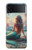S4006 Peinture à l'huile Sirène Etui Coque Housse pour Samsung Galaxy Z Flip 3 5G