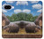 S4031 Bébé hippopotame Famille d'hippopotames Etui Coque Housse pour Google Pixel 9a