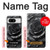 S3969 Rose noire, coup de pinceau dur Etui Coque Housse pour Google Pixel 8