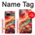 S4012 Veines dorées en marbre rouge Etui Coque Housse pour Google Pixel 7