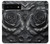 S3969 Rose noire, coup de pinceau dur Etui Coque Housse pour Google Pixel 6