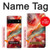 S4012 Veines dorées en marbre rouge Etui Coque Housse pour Google Pixel 6